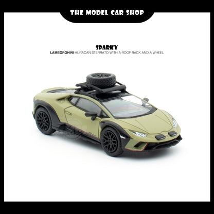 [Sparky] Lamborghini Huracán Sterrato with a roof rack and a wheel - Green