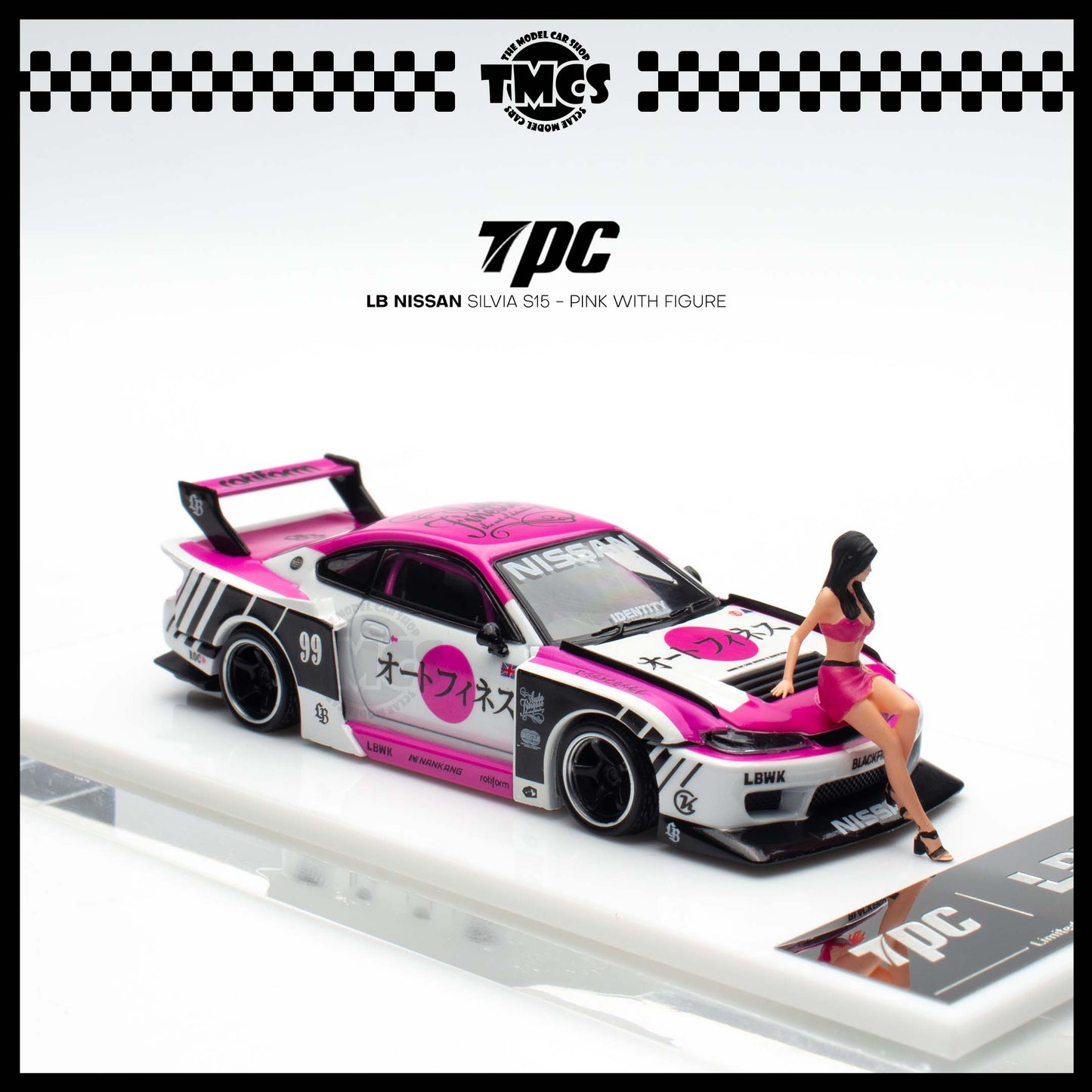 [TPC] 1:64 LB Nissan Silvia S15 - Pink with Figure