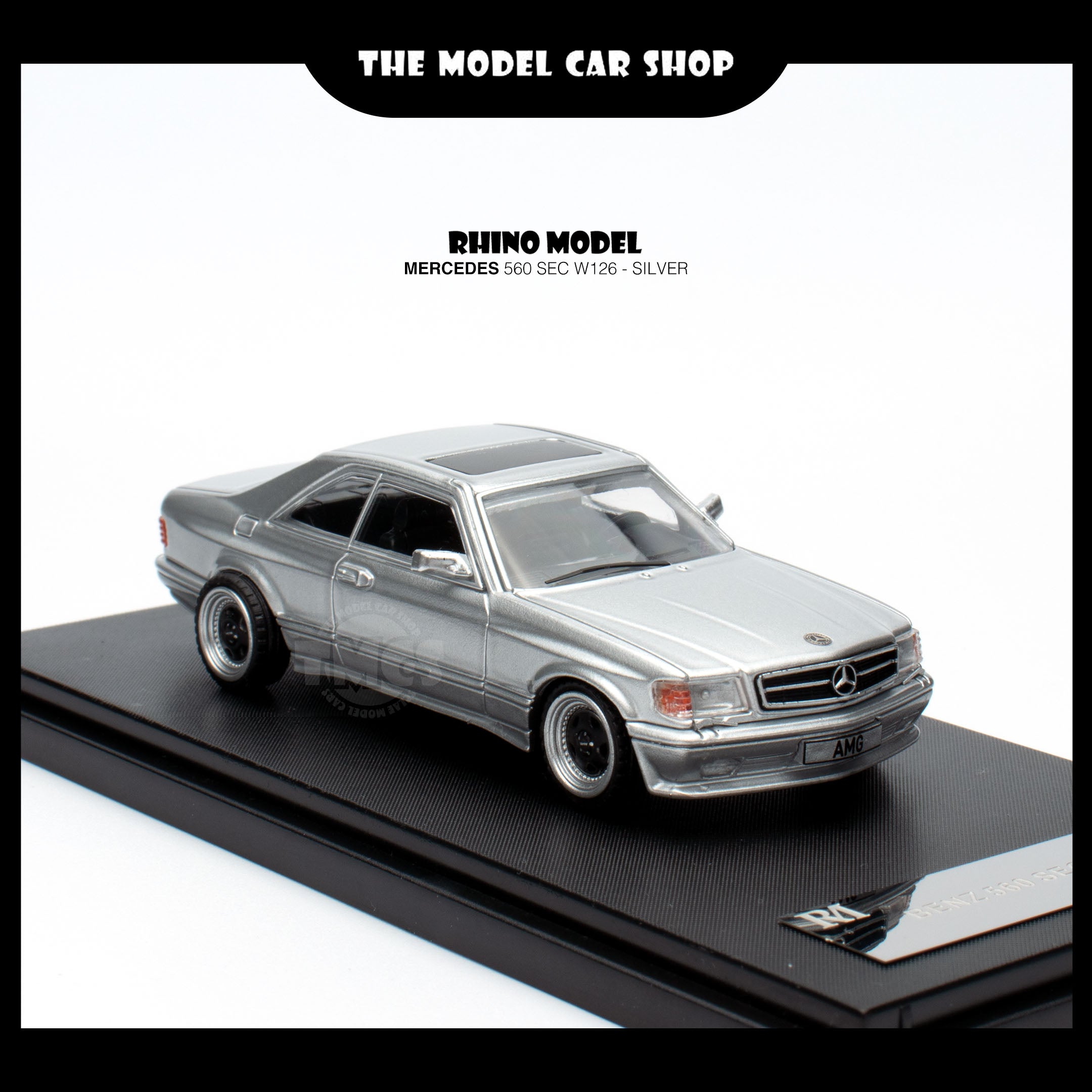 [Rhino Model] Mercedes 560 SEC W126 - Silver | The Model Car Shop