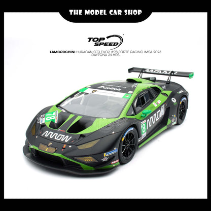 [Top Speed] Lamborghini Huracán GT3 EVO2 #78 Forte Racing IMSA 2023 Daytona 24 Hrs