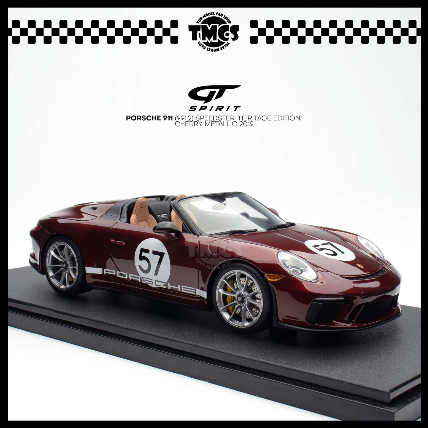[GT Spirit] 1:18 Porsche 911 (991.2) Speedster "Heritage Edition" - Cherry Metallic 2019