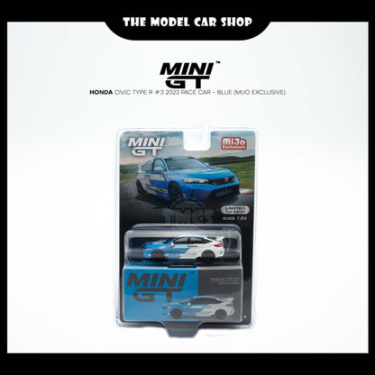 [MINI GT] Honda Civic Type R #3 2023 Pace Car - Blue (Mijo Exclusive)