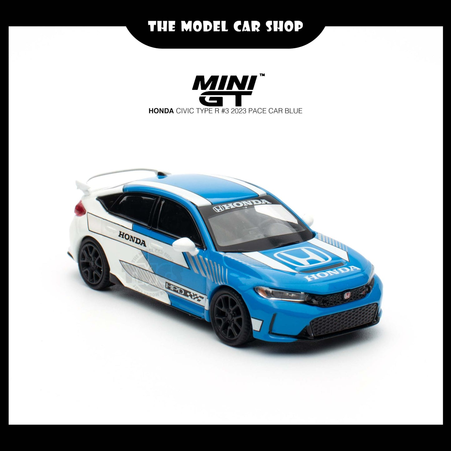 [MINI GT] Honda Civic Type R #3 2023 Pace Car - Blue