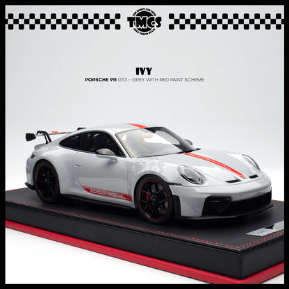 [IVY] 1:18 Porsche 911 GT3 - Grey With Red Paint Scheme