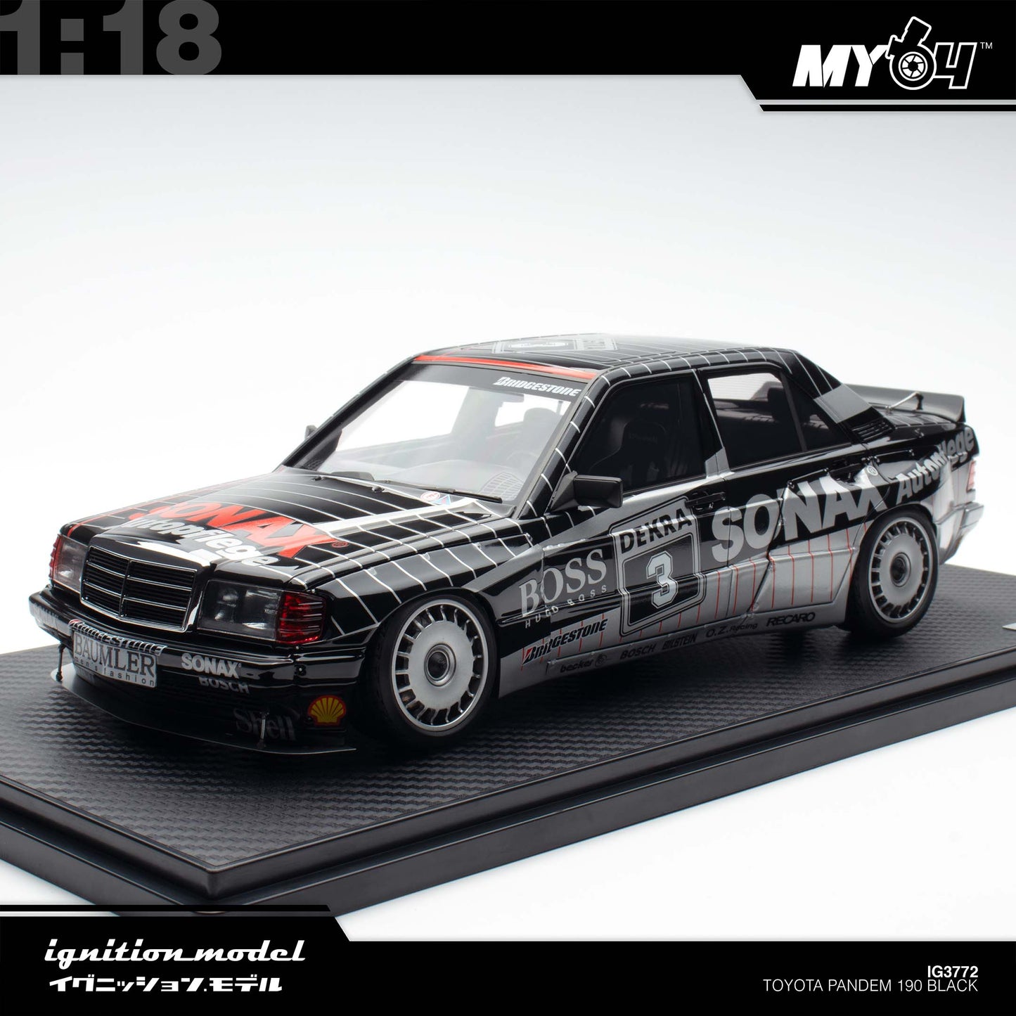 [Ignition Model] 1:18 Toyota Pandem 190 - Black
