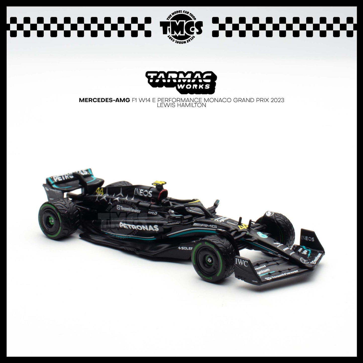[Tarmac Works] 1:64 Mercedes-AMG F1 W14 E Performance Monaco Grand Prix 2023 Lewis Hamilton