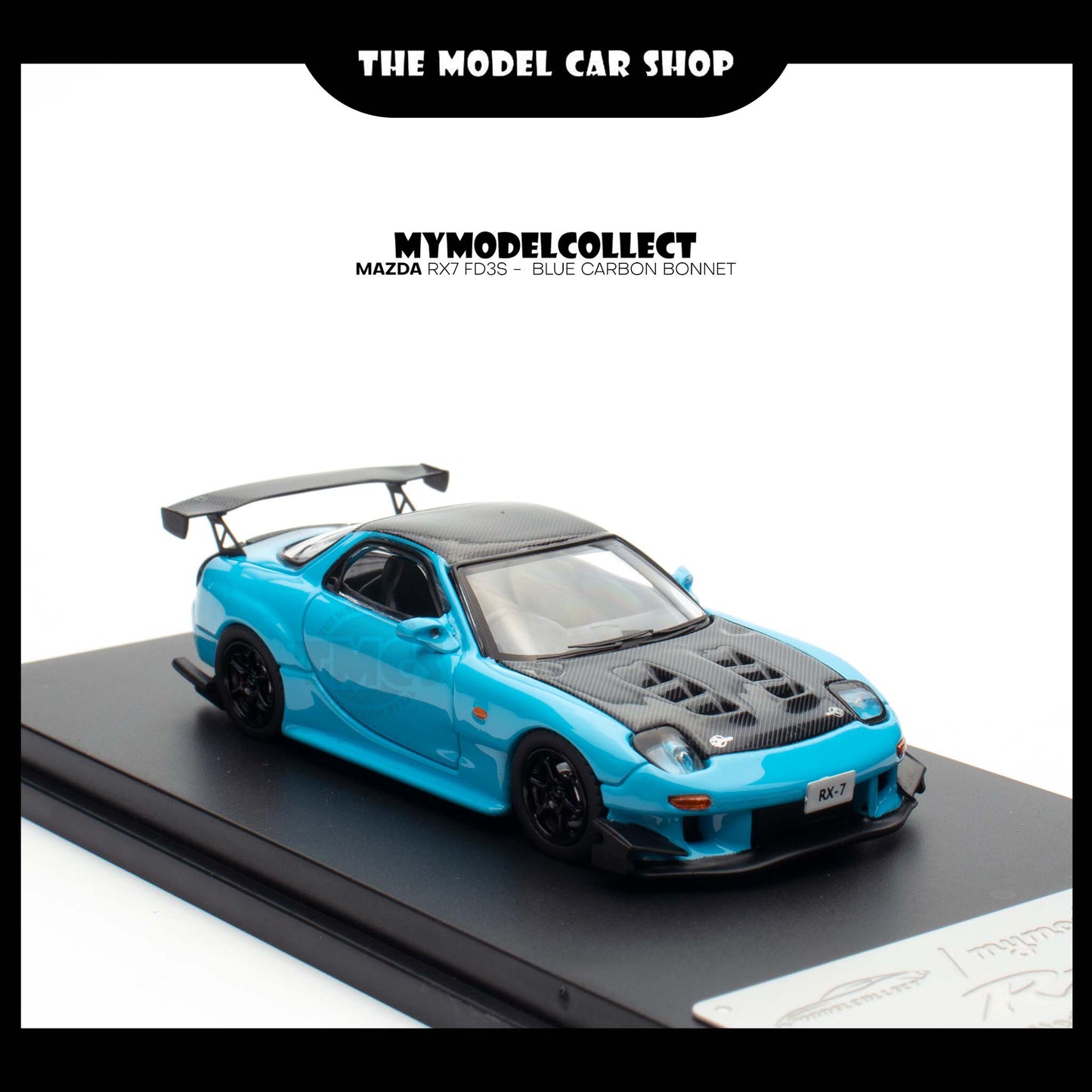 [Model Collect] Mazda RX7 FD3S -  Blue Carbon Bonnet