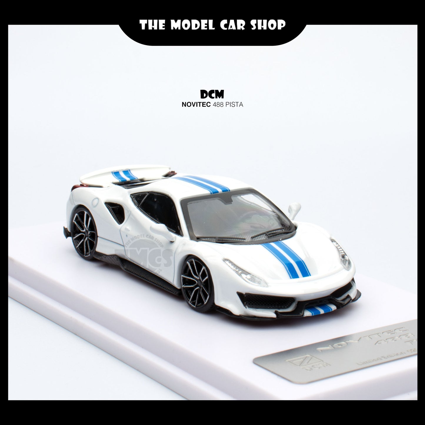 [DCM] Novitec 488 Pista - White with Blue Stripe