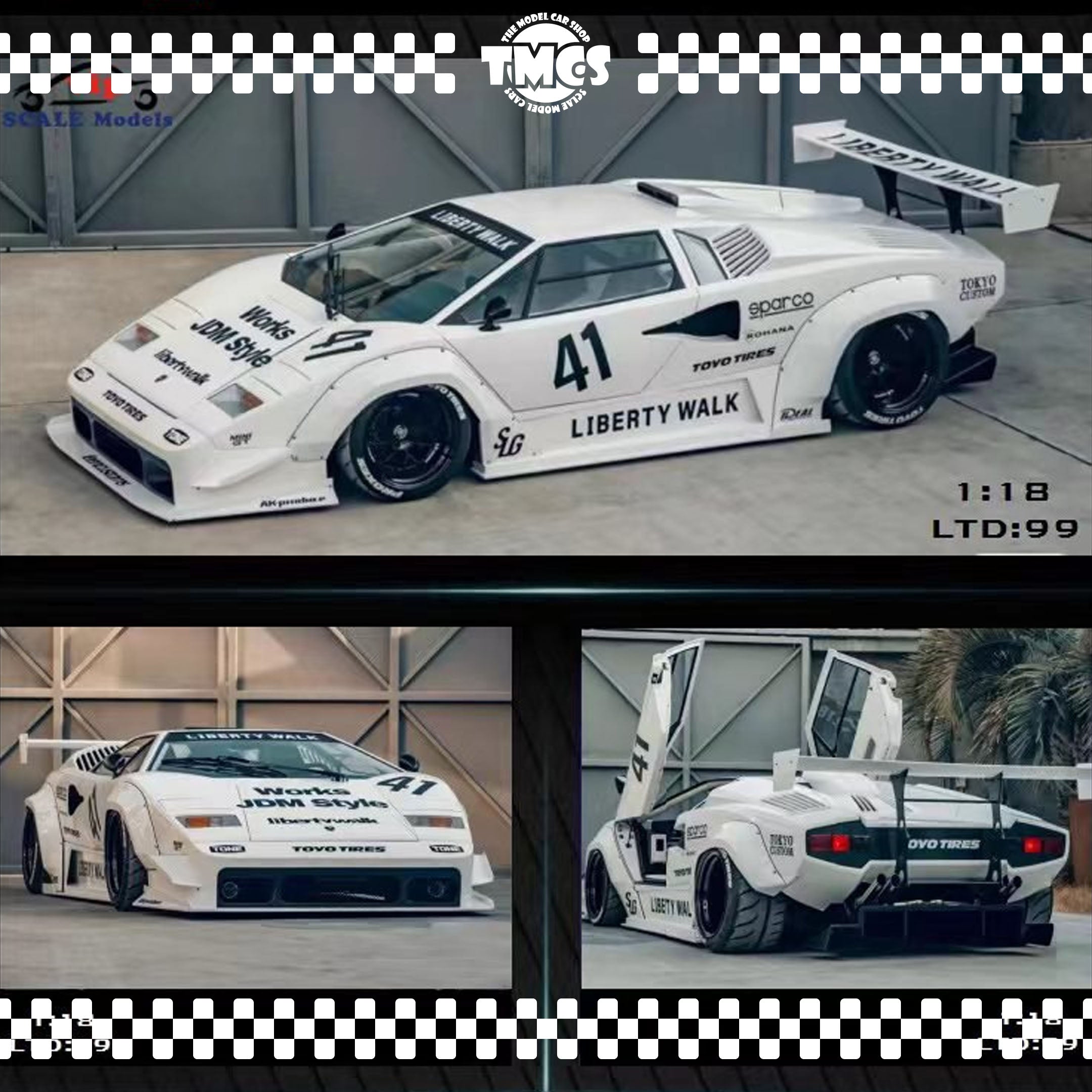[VIP] Lamborghini Countach LBWK - White | The Model Car Shop
