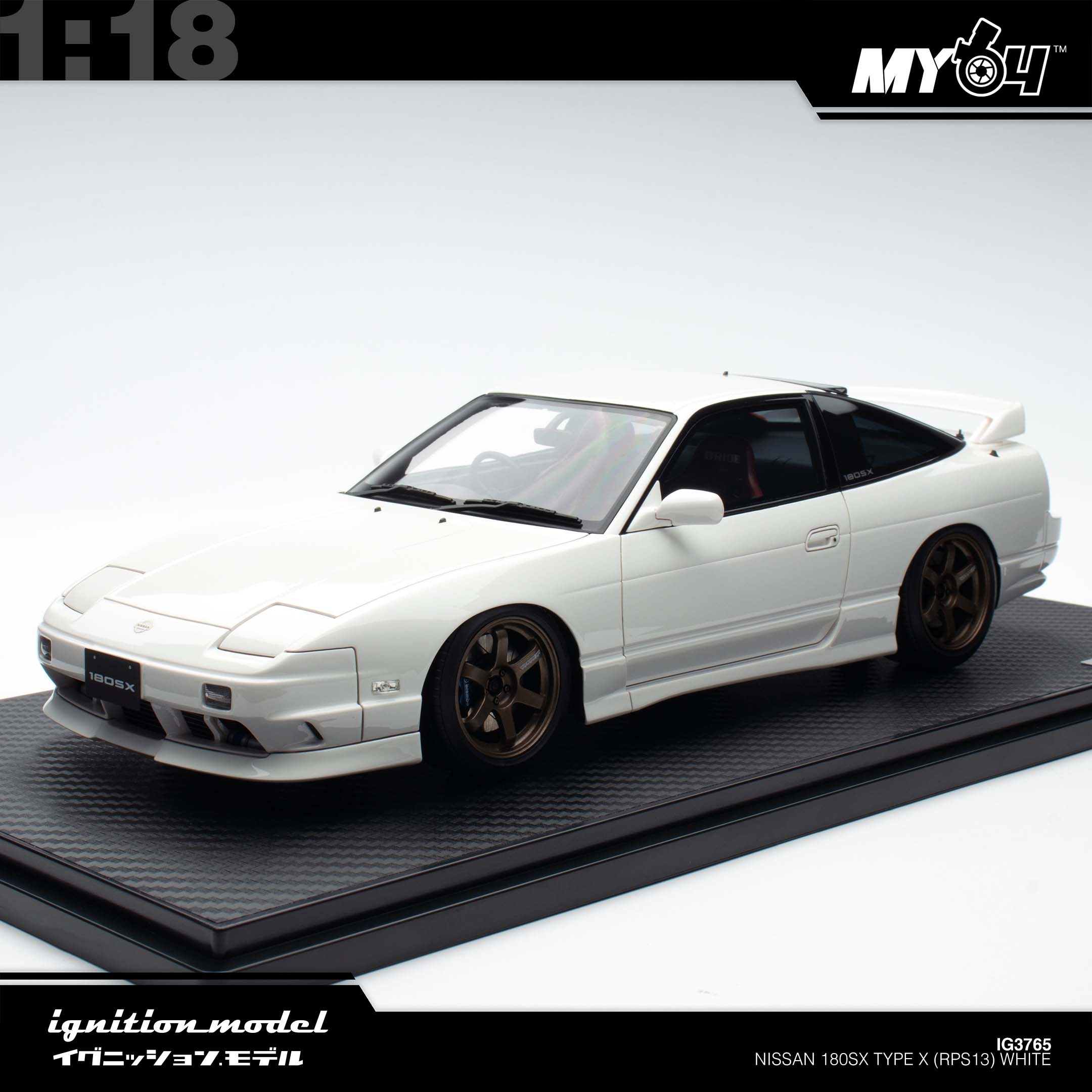 Ignition Model] 1:18 Nissan 180SX Type X (RPS13) - White | The