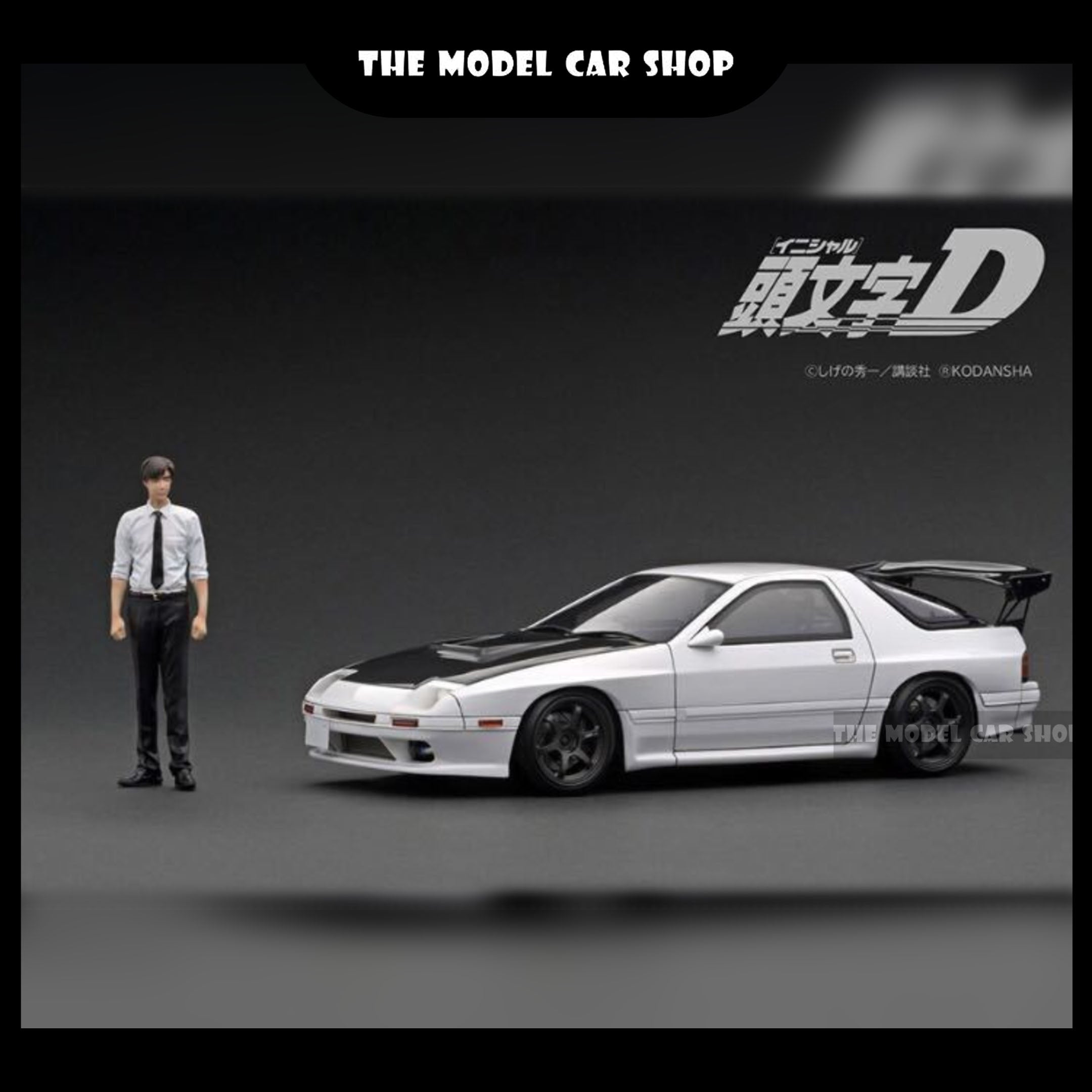 Ignition Model] Initial D Mazda Savanna RX-7 Infini (FC3S) - White with  Ryosuke Takahashi | The Model Car Shop