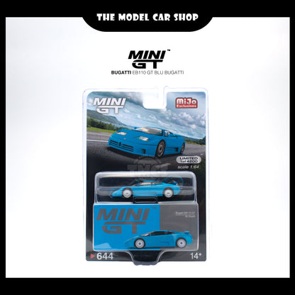 [MINI GT] Bugatti EB110 GT Blu Bugatti (Mijo Exclusive)