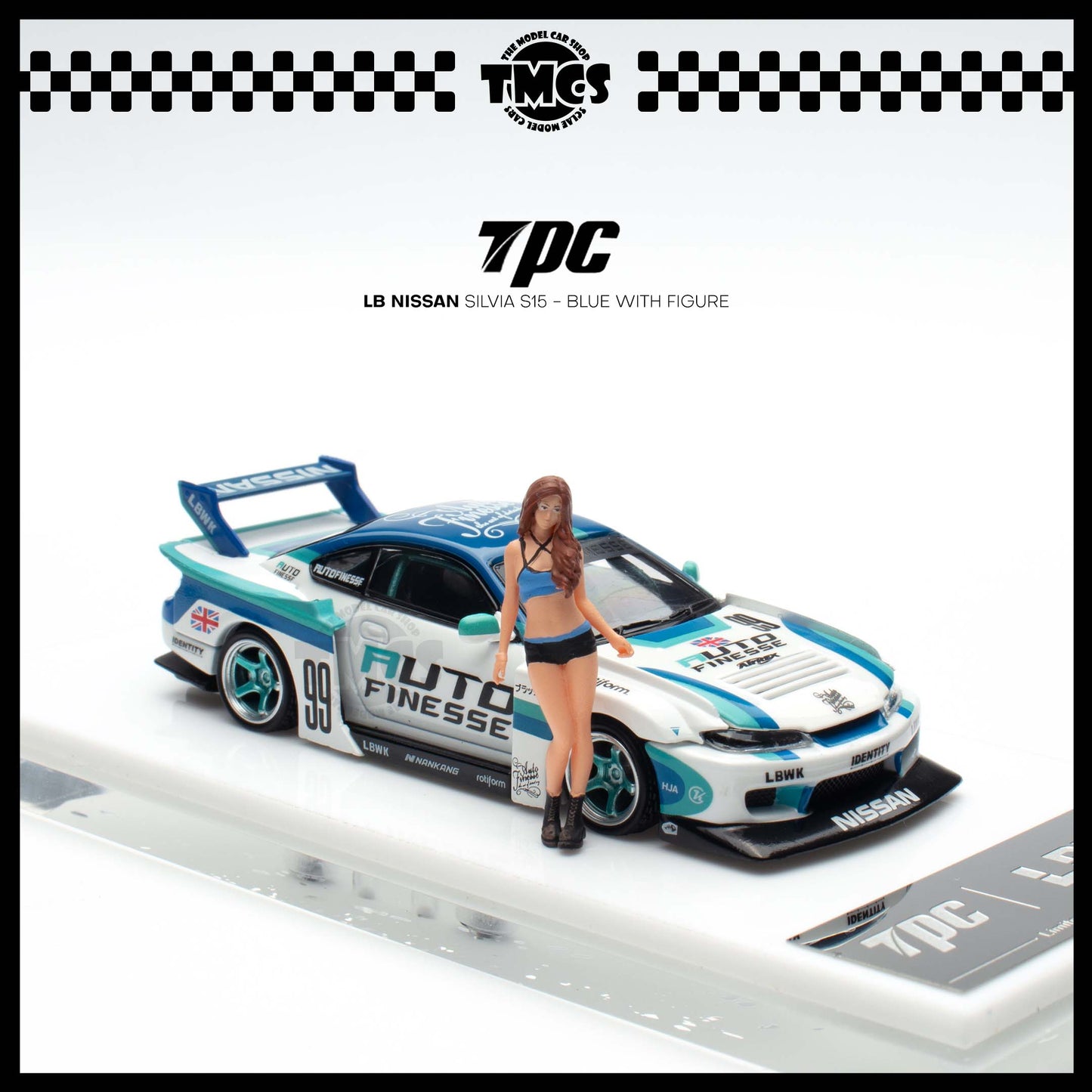 [TPC] 1:64 LB Nissan Silvia S15 - Blue with Figure