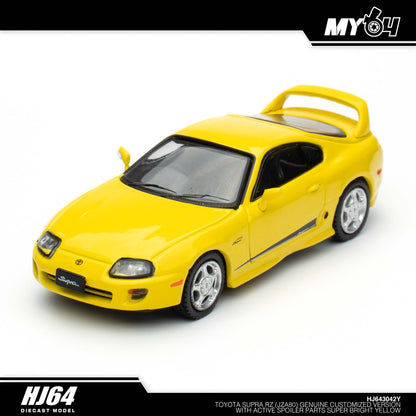 [Hobby Japan] Toyota SUPRA RZ (JZA80) GENUINE CUSTOMIZED VERSION with Active Spoiler Parts - Super Bright Yellow