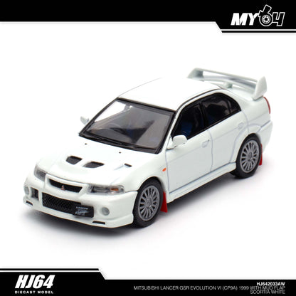 [Hobby Japan] Mitsubishi Lancer GSR Evolution 6 (CP9A) 1999 with Mud Flap - Scortia White