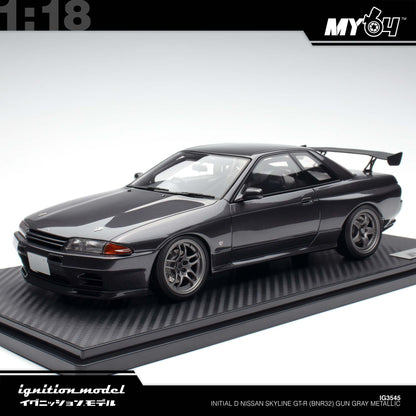 [Ignition Model] 1:18 Initial D Nissan Skyline GT-R (BNR32) - Gun Gray Metallic