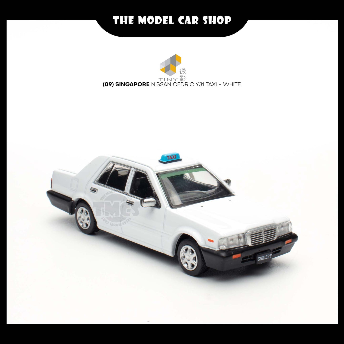 [Tiny] (09) Singapore Nissan Cedric Y31 Taxi - White