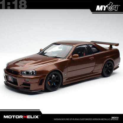 [Motorhelix] Nissan Skyline GT-R (R34) Customized Version  - Metallic Bronze