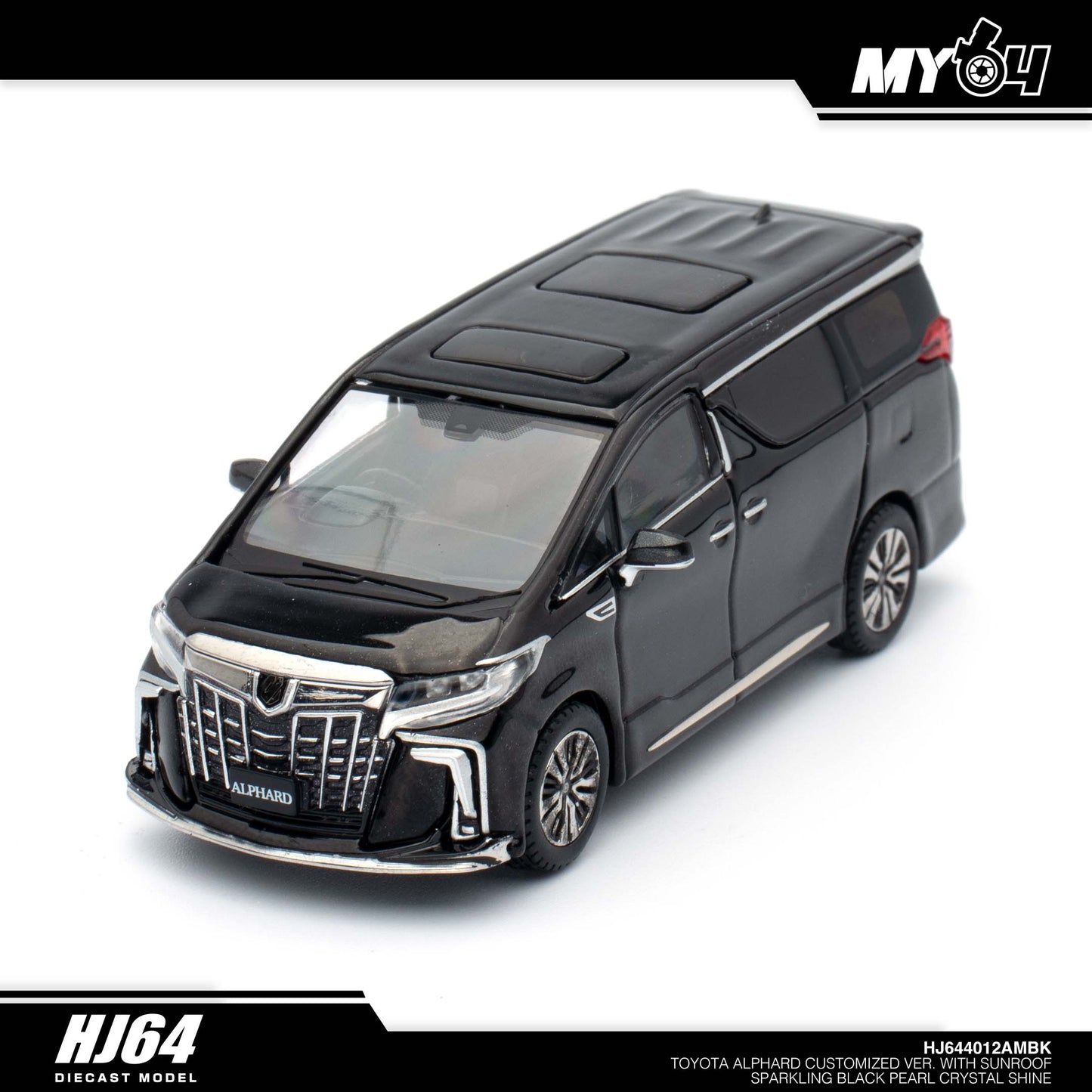 [Hobby Japan] Toyota Alphard Customized Version With Sun Roof -  Sparkling Black Pearl Crystal Shine