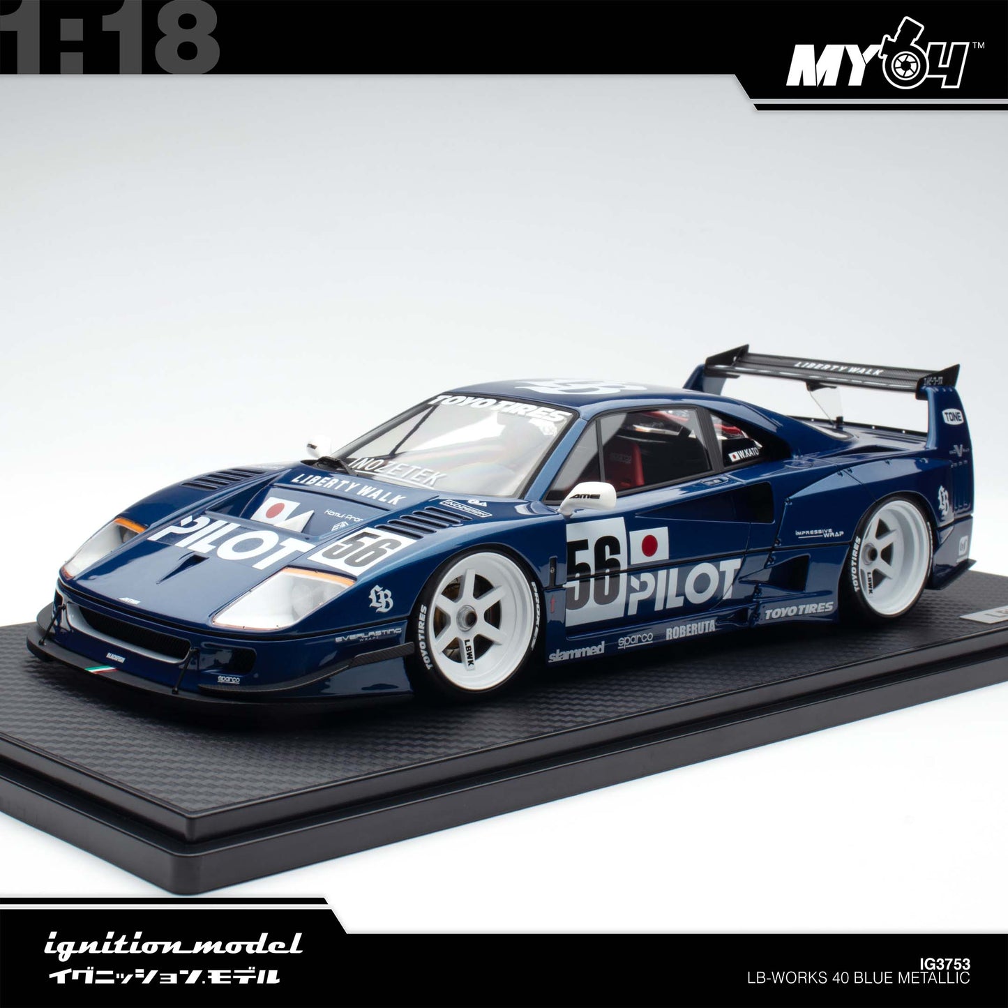 [Ignition Model] 1:18 LB-WORKS 40 - Blue Metallic