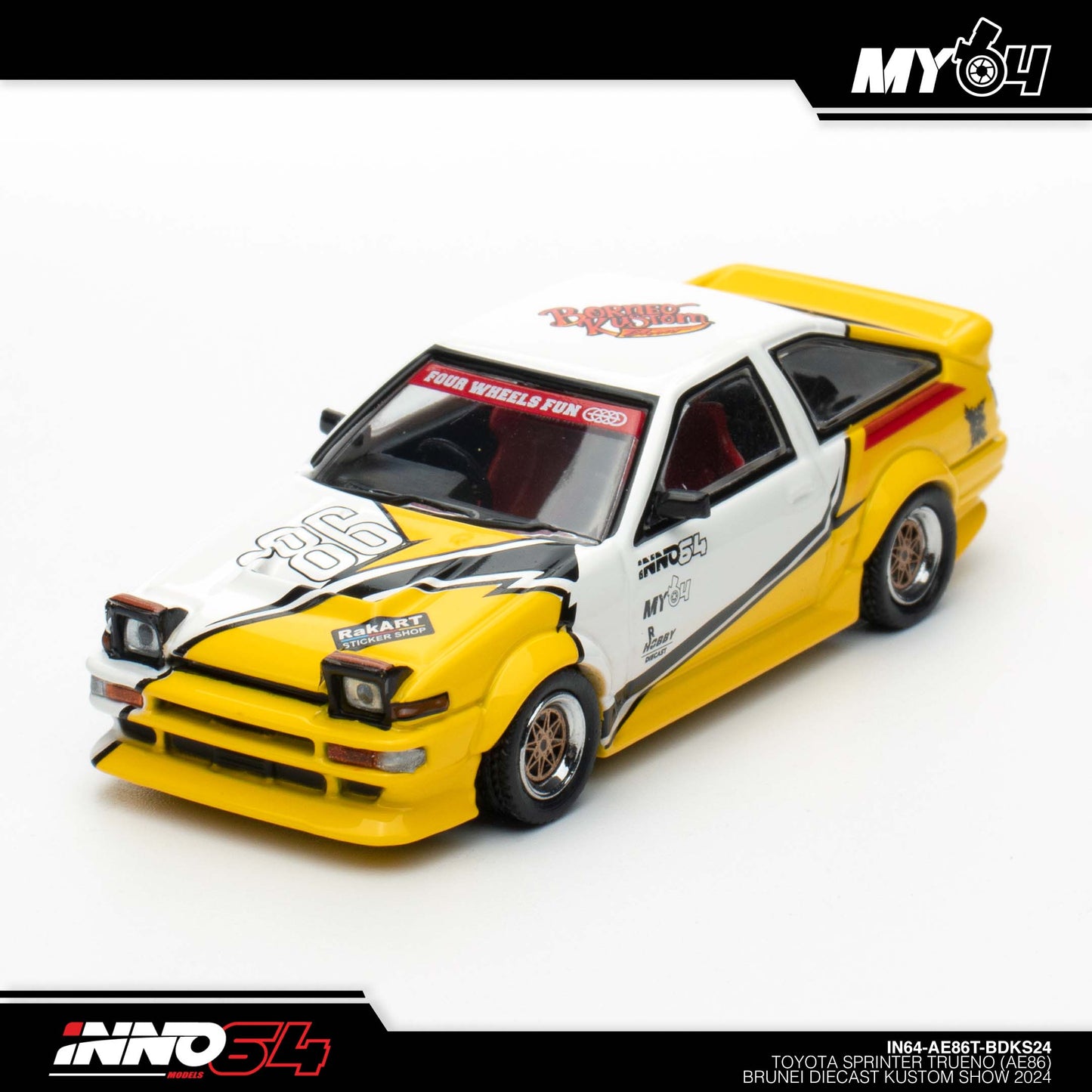 [INNO64] Toyota Sprinter Trueno AE86 Brunei Diecast Kustom Show 2024