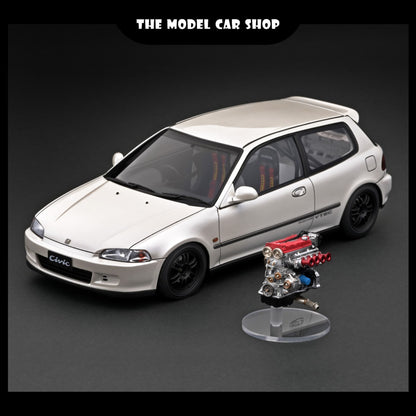 [Ignition Model] Honda Civic (EG6) - Pearl White With Engine Display (B16A)