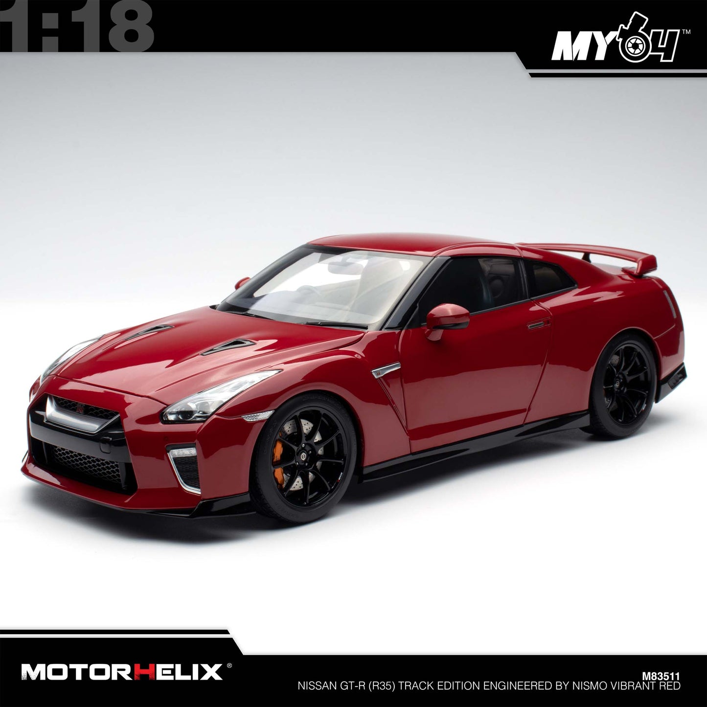 [Motorhelix] Nissan GT-R (R35) Track Edition Engineered By NISMO - Vibrant Red