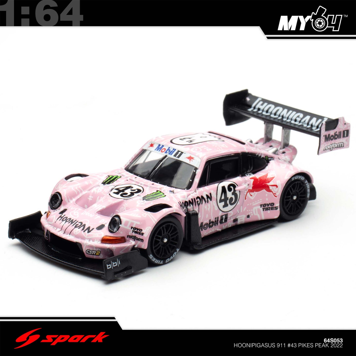 [Sparky] 1:64 Hoonipigasus 911 No.43 Pikes Peak 2022 Ken Block
