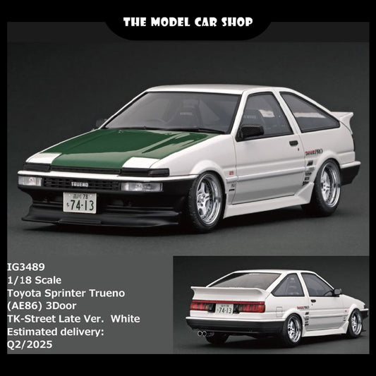 [Ignition Model] Toyota Sprinter Trueno (AE86) 3Door TK-Street Early Ver. White (WORK MEISTER CR01 wheels)