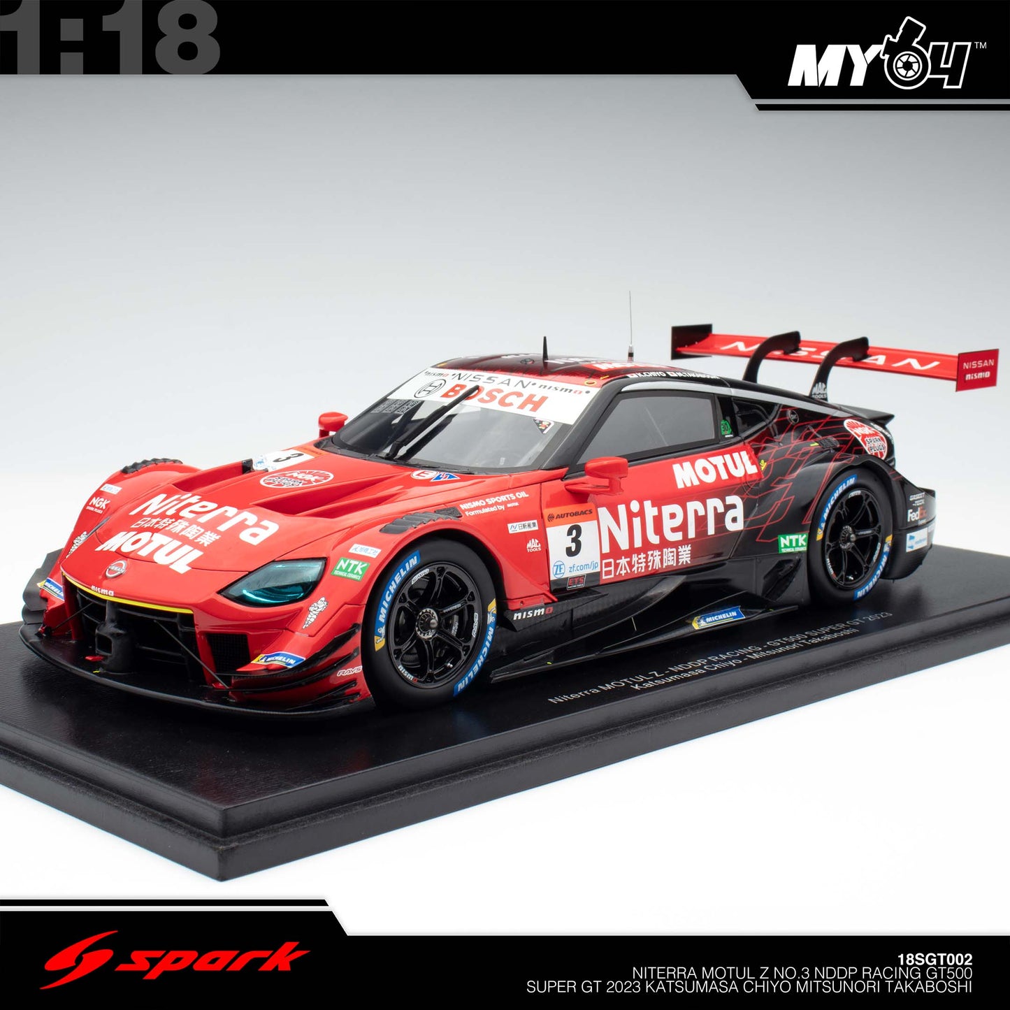 [Sparky] Niterra MOTUL Z No.3 NDDP RACING GT500 SUPER GT 2023 Katsumasa Chiyo - Mitsunori Takaboshi