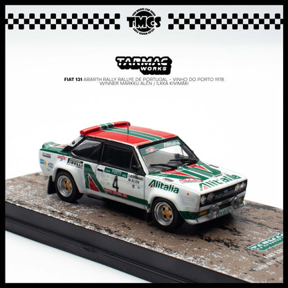 [Tarmac Works] 1:64 FIAT 131 ABARTH Rally Rallye de Portugal - Vinho do Porto 1978 Winner Markku Alén / Ilkka Kivimäki