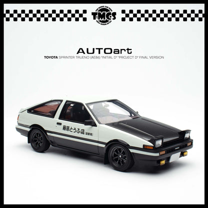 [Auto Art] 1:18 Toyota Sprinter Trueno (AE86) "Initial D" "Project D" Final Version