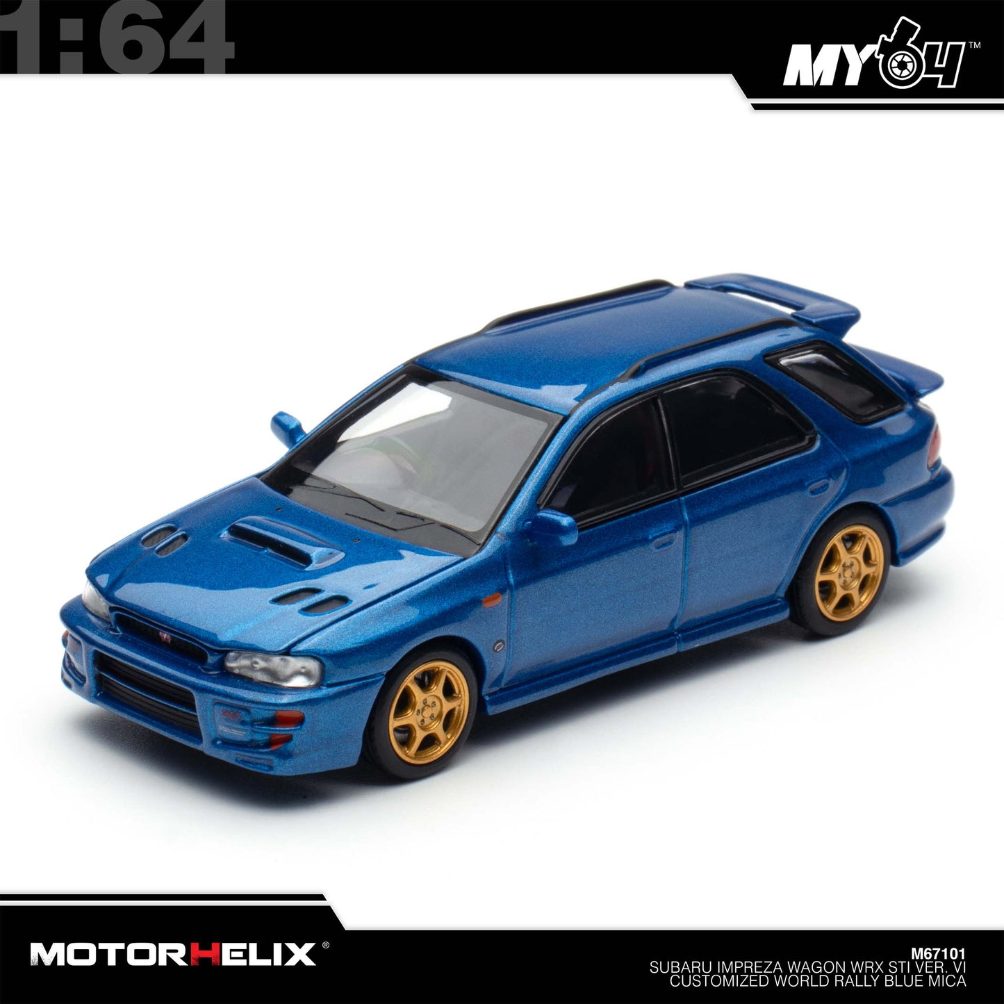 [Motorhelix] 1:64 Subaru lmpreza Wagon WRX STi Version VI - Customized World Rally Blue Mica