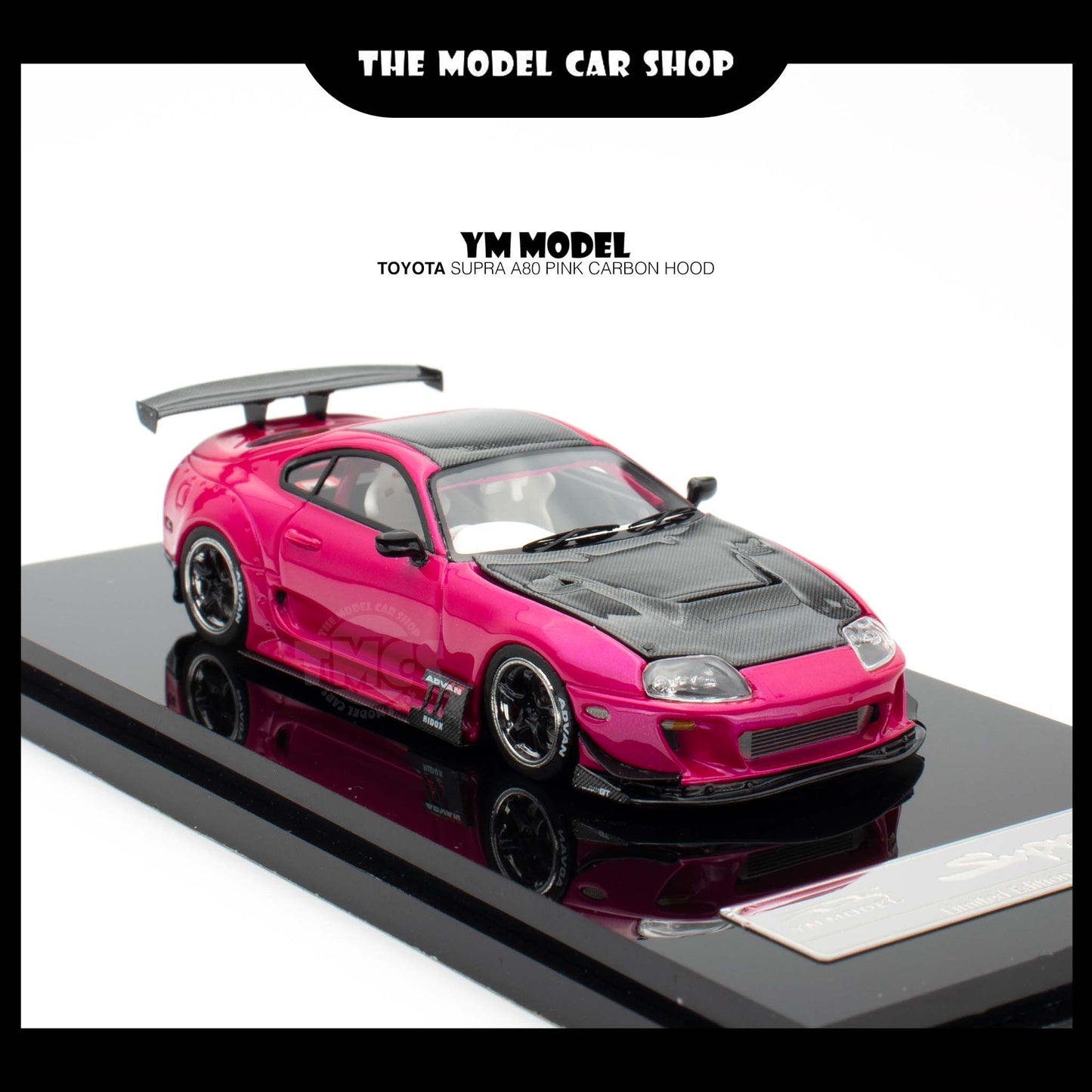 [YM Model] Toyota Supra A80 - Pink Carbon Hood