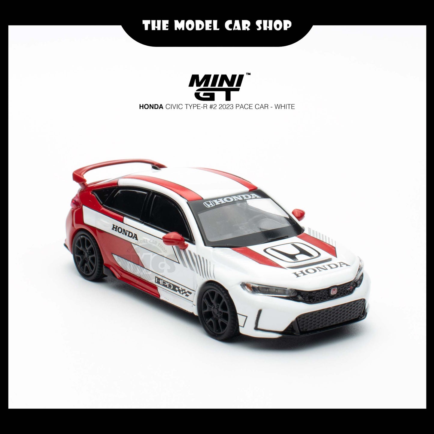 [Mini GT] Honda Civic Type R #2 2023 Pace Car - White