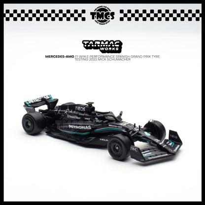 [Tarmac Works] 1:64  Mercedes-AMG F1 W14 E Performance Spanish Grand Prix Tyre Testing 2023 Mick Schumacher