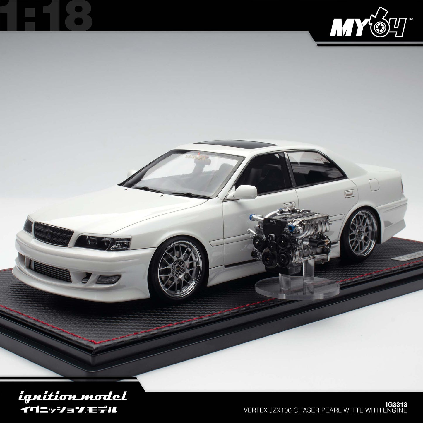 [Ignition Model] Vertex JZX100 Chaser - Pearl White With Engine