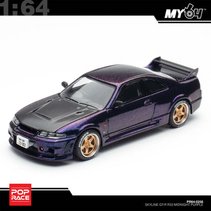 [Pop Race] 1:64 Nissan Skyline GT-R R33 Nismo - Midnight  Purple