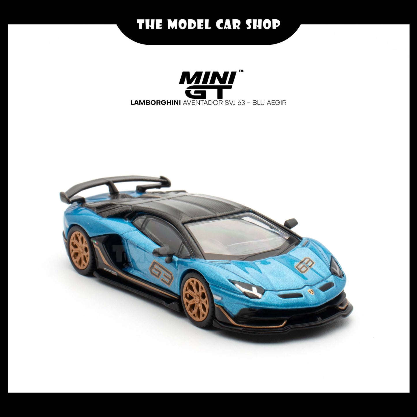 [MINI GT] Lamborghini Aventador SVJ 63 - Blu Aegir