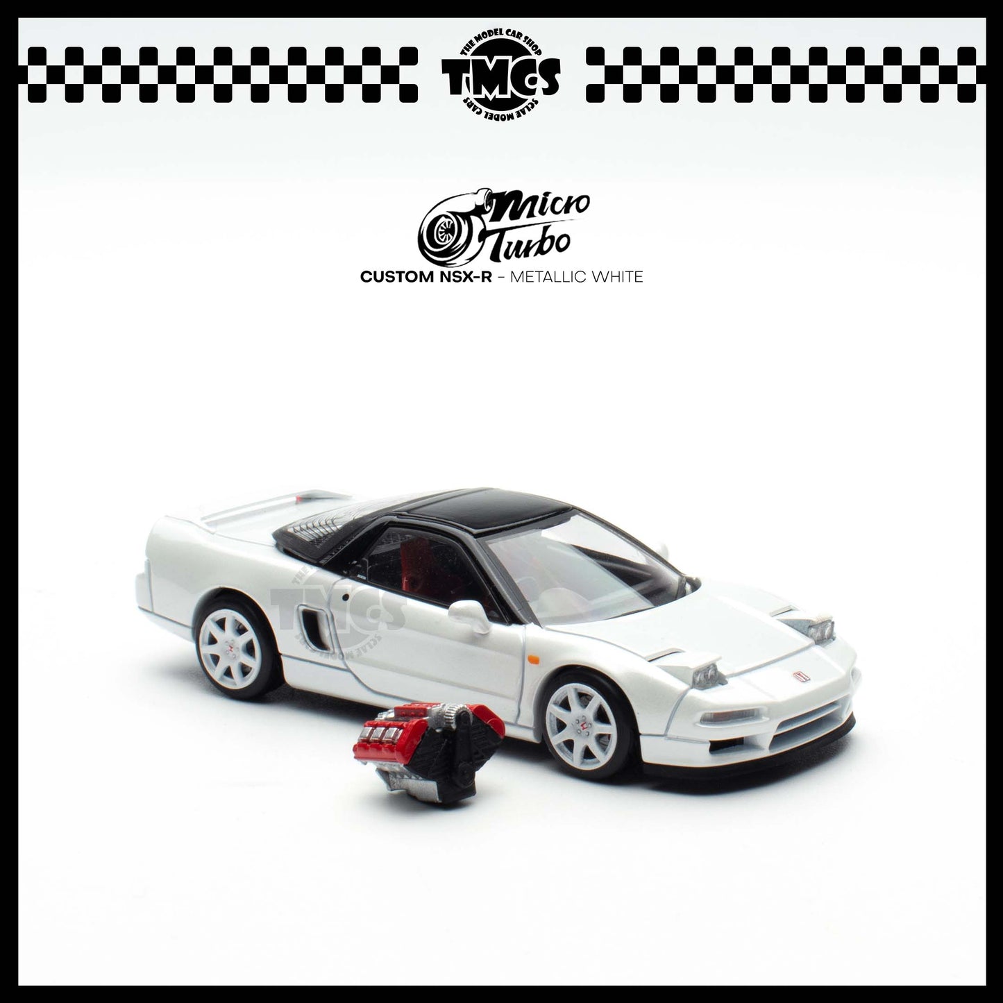 [Micro Turbo] Custom NSX-R - Metallic White