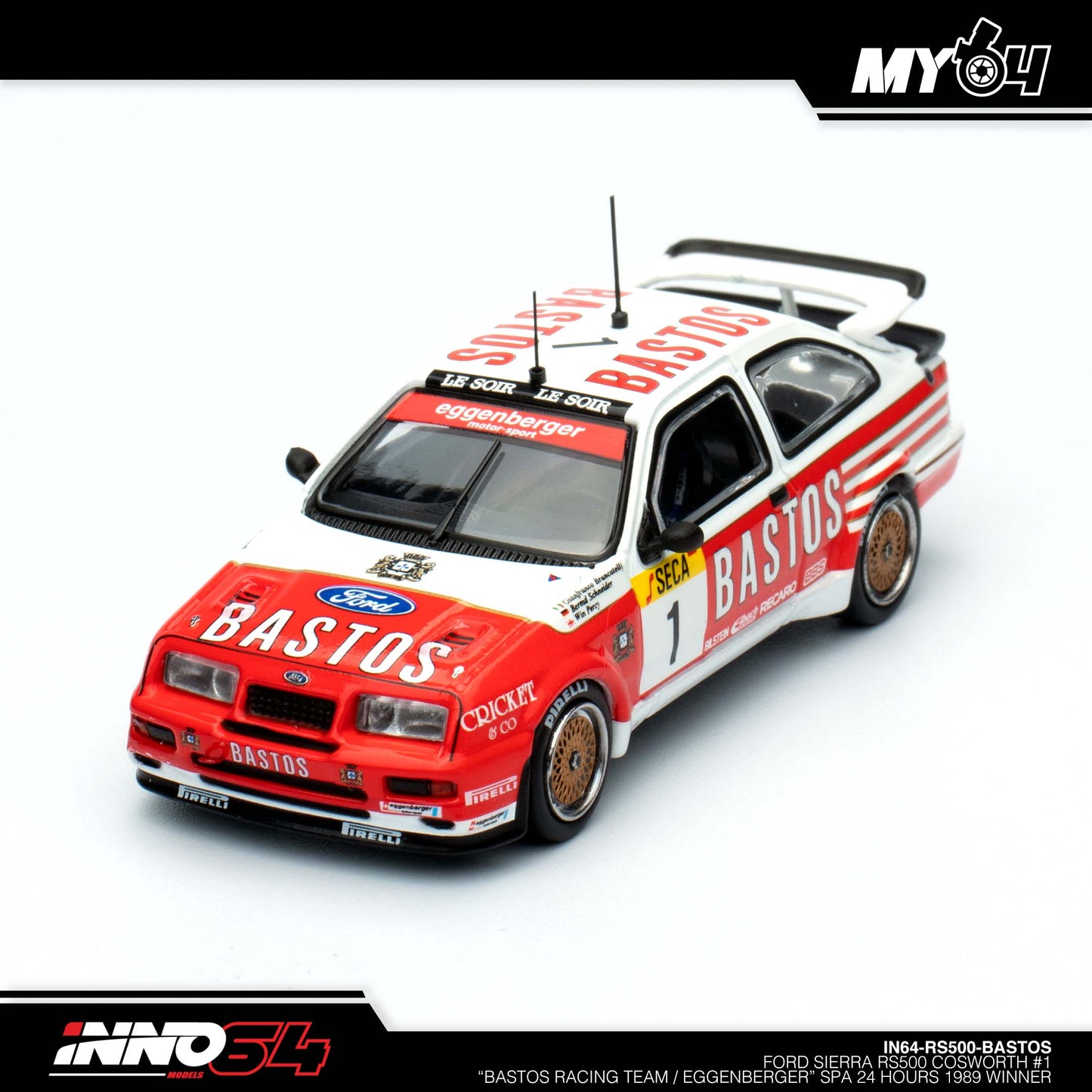 [INNO64] Ford Sierra RS500 Cosworth #1 "BASTOS" SPA 24 HOURS 1989 Winner