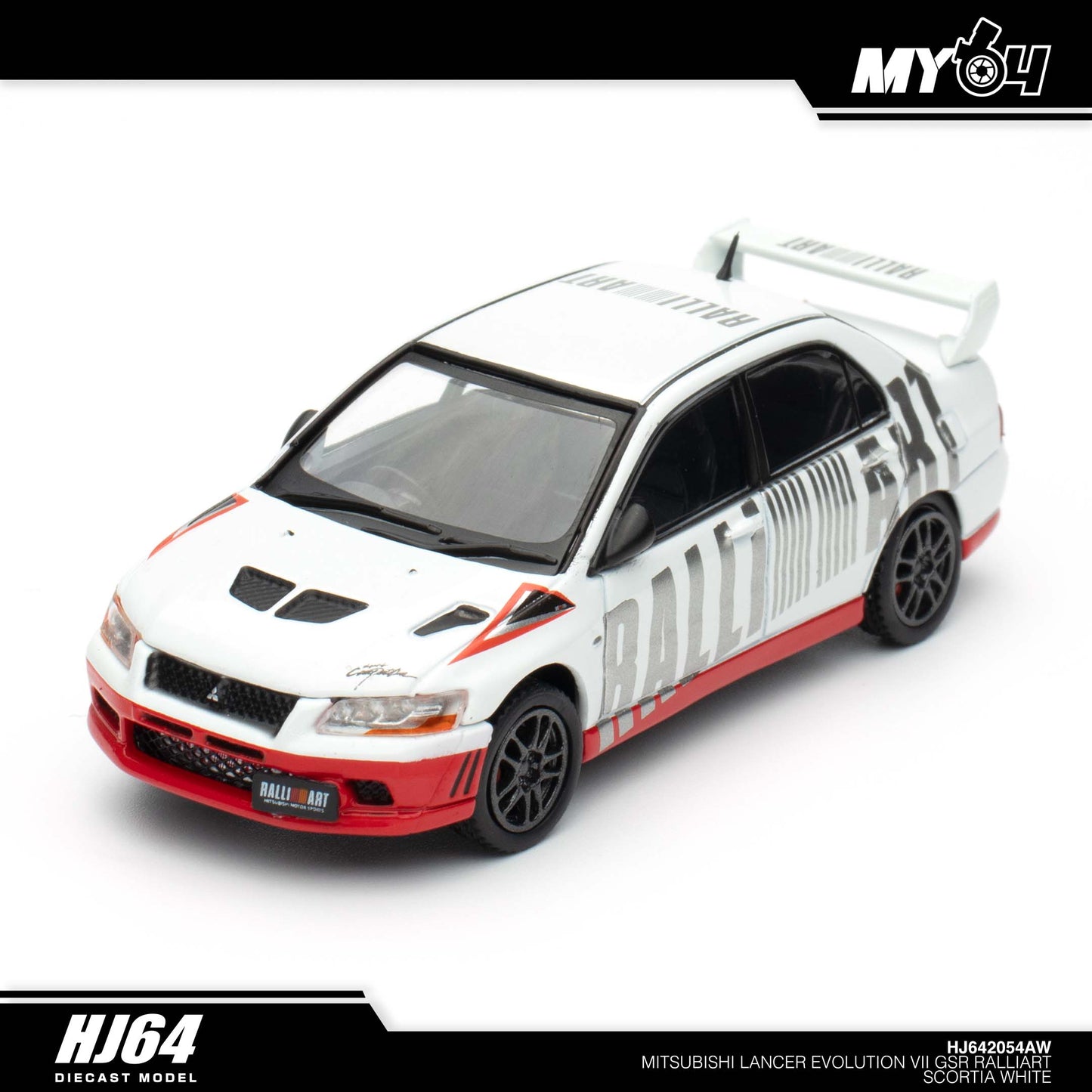 [Hobby Japan] Mitsubishi Lancer Evolution 7 GSR RALLIART -  Scortia White