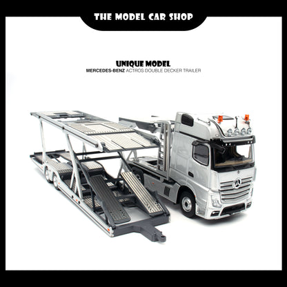 [Unique Model] Mercedes-Benz Actros Double Decker Trailer - Silver