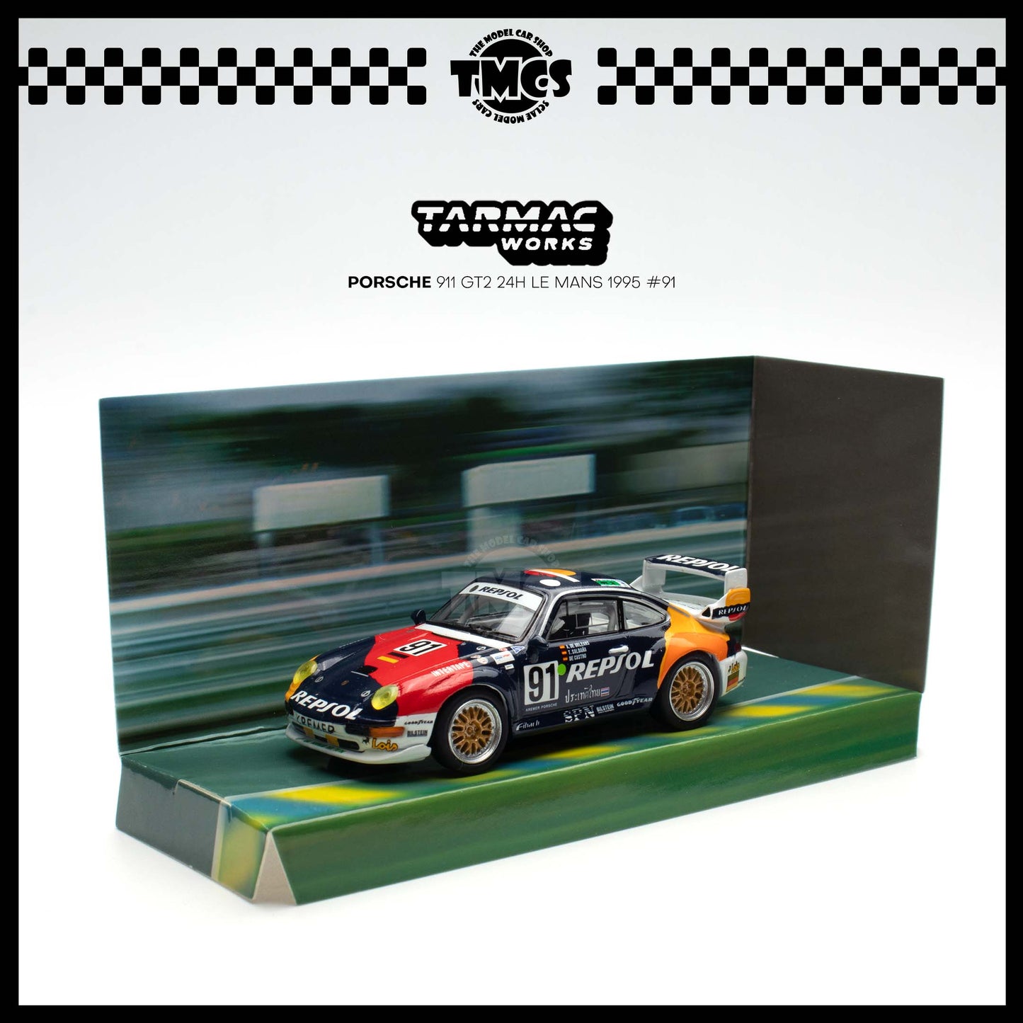 [Tarmac Works] 1:64 Porsche 911 GT2 24h LE MANS 1995 #91