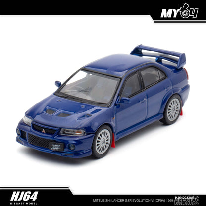 [Hobby Japan] Mitsubishi Lancer GSR Evolution 6 (CP9A) 1999 with Mud Flap - Ijssel Blue