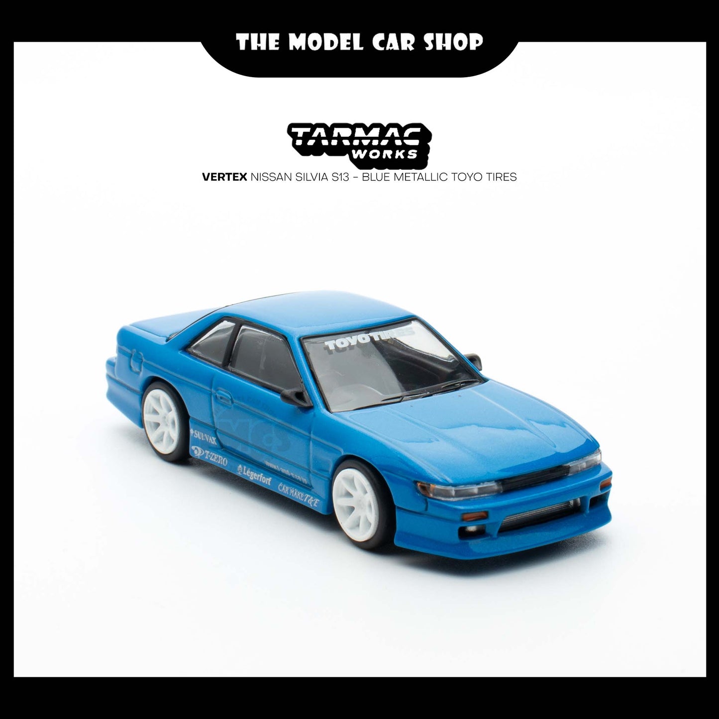 [Tarmac Works] VERTEX Nissan Silvia S13 - Blue Metallic Toyo Tires