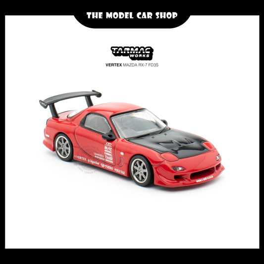 [Tarmac Works] VERTEX Mazda RX-7 FD3S - Red (With Chase Car)