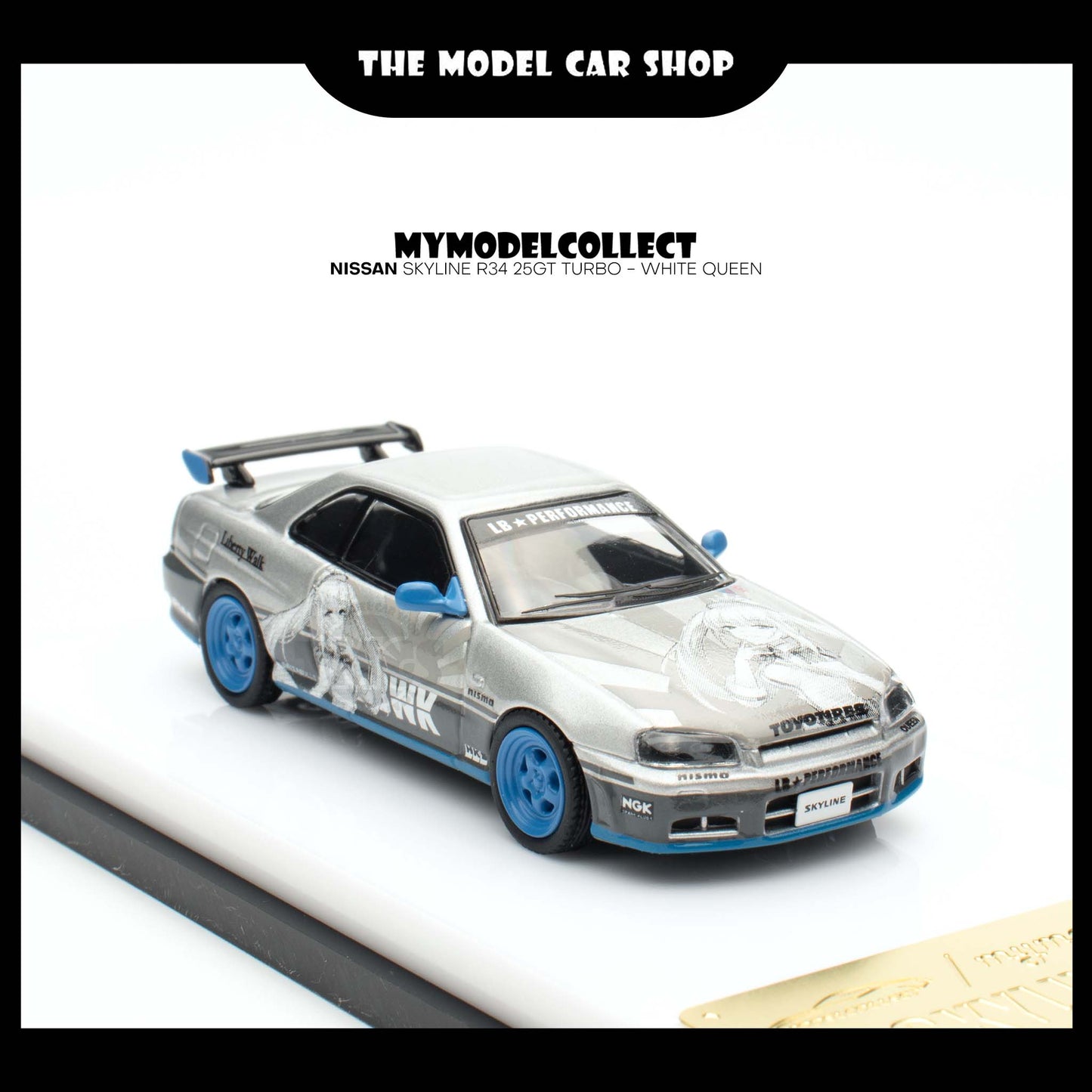 [Model Collect] Nissan Skyline R34 25GT Turbo - White Queen