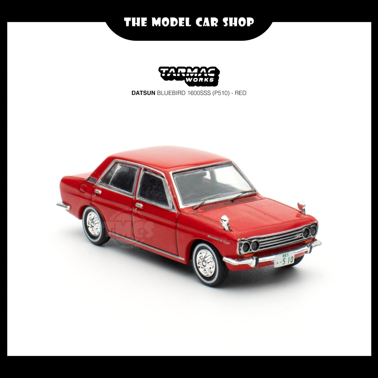 [Tarmac Works] Datsun BLUEBIRD 1600SSS (P510) - Red (With Chase Car)