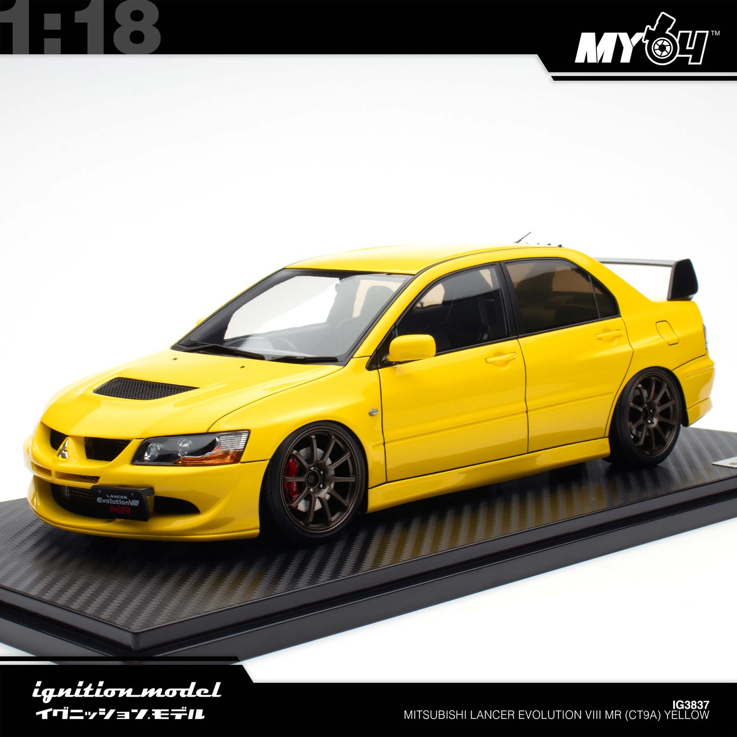 [Ignition Model] 1:18 Mitsubishi Lancer Evolution VIII MR (CT9A) - Yellow